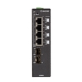 Gigabit Ethernet (1000-Mbps) PoE++ Industrial Network Switch - (4) 10/100/1000-Mbps Copper RJ-45, (2) 100/1000-Mbps SFP, Extreme Temperature